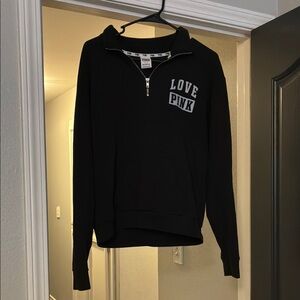 PINK Victoria's Secret Black Zip Up Sweater